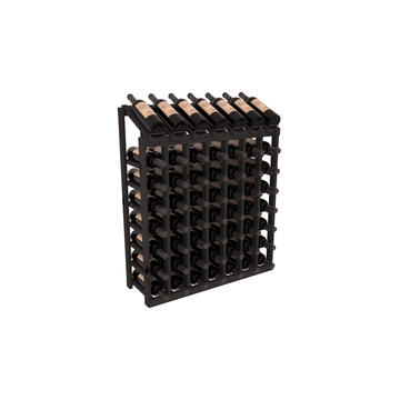 InstaCellar - 7 Column, 8R Display Top Rack in Alder Black stained without WineSafe™ Satin Sealant