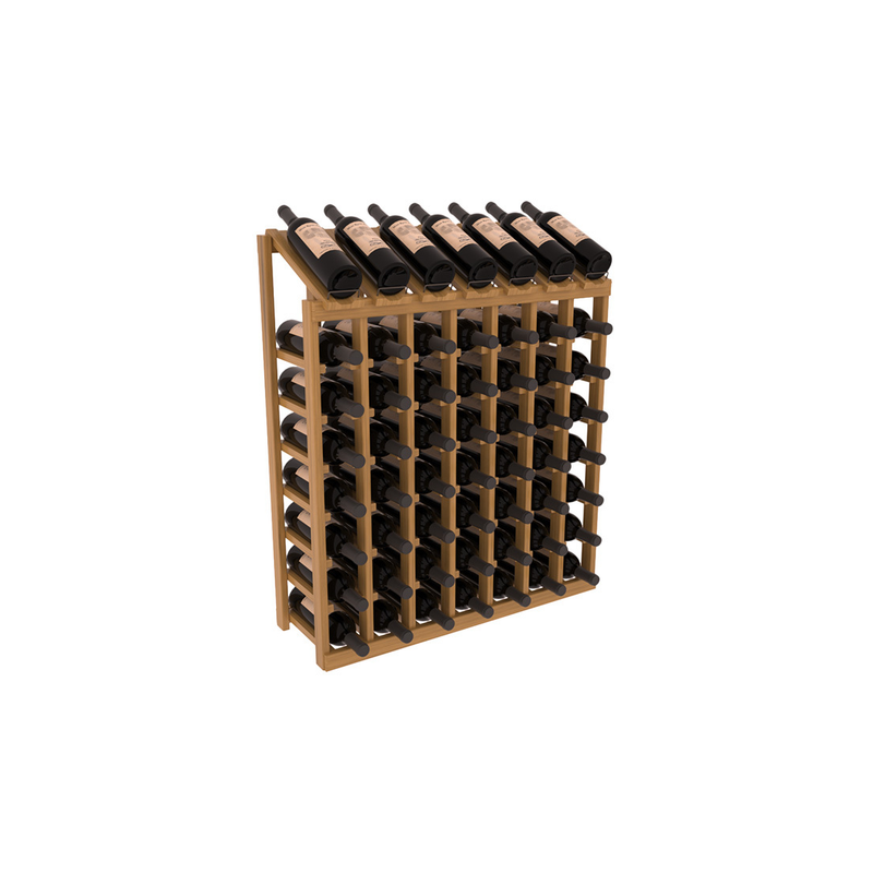 InstaCellar - 7 Column, 8R Display Top Rack in Grand Mahogany Oak stained with WineSafe™ Satin Sealant