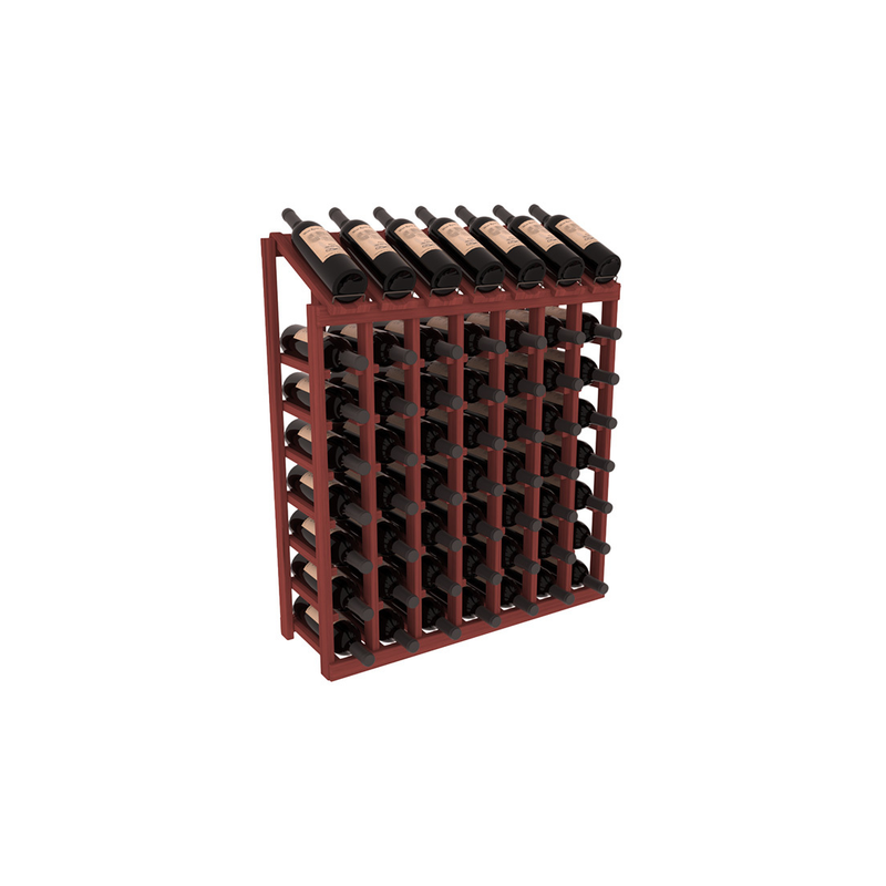 InstaCellar - 7 Column, 8R Display Top Rack in Grand Mahogany Cherry stained without WineSafe™ Satin Sealant