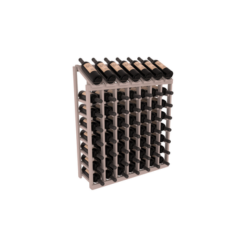 InstaCellar - 7 Column, 8R Display Top Rack in Grand Mahogany Greywash stained without WineSafe™ Satin Sealant