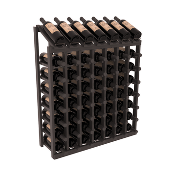 InstaCellar - 7 Column, 8R Display Top Rack in Pine Black stained with WineSafe™ Satin Sealant