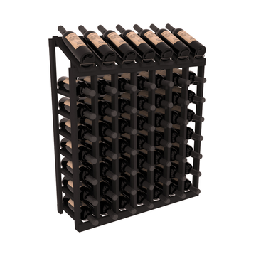 InstaCellar - 7 Column, 8R Display Top Rack in Redwood Black stained without WineSafe™ Satin Sealant