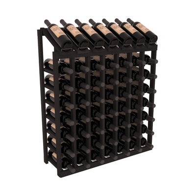 InstaCellar - 7 Column, 8R Display Top Rack in Redwood Black stained without WineSafe™ Satin Sealant