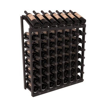 InstaCellar - 7 Column, 8R Display Top Rack in Redwood Black stained with WineSafe™ Satin Sealant