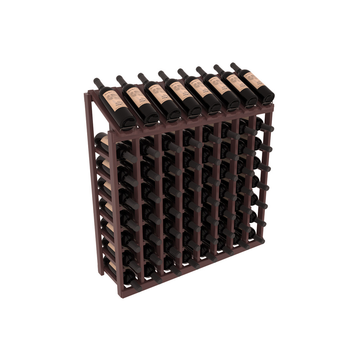 InstaCellar - 8 Column, 8R Display Top Rack in Grand Mahogany Walnut stained with WineSafe™ Satin Sealant