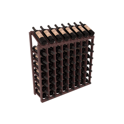 InstaCellar - 8 Column, 8R Display Top Rack in Grand Mahogany Walnut stained with WineSafe™ Satin Sealant