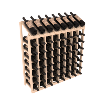 InstaCellar - 8 Column, 8R Display Top Rack in Pine Unstained without WineSafe™ Satin Sealant