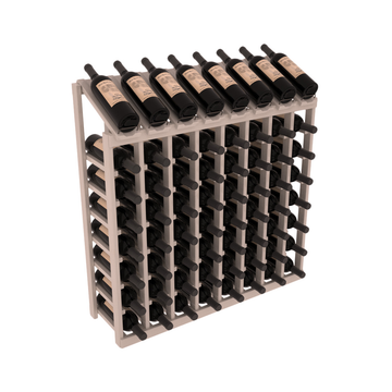 InstaCellar - 8 Column, 8R Display Top Rack in Pine Greywash stained with WineSafe™ Satin Sealant