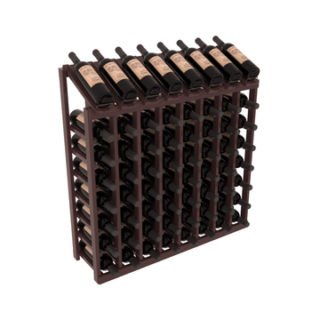 InstaCellar - 8 Column, 8R Display Top Rack in Redwood Walnut stained with WineSafe™ Satin Sealant