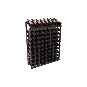 InstaCellar - 8 Column, 10R Display Top Rack in Grand Mahogany Black stained with WineSafe™ Satin Sealant
