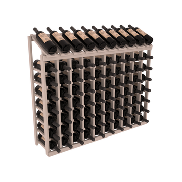 InstaCellar - 8 Column, 10R Display Top Rack in Pine Greywash stained with WineSafe™ Satin Sealant