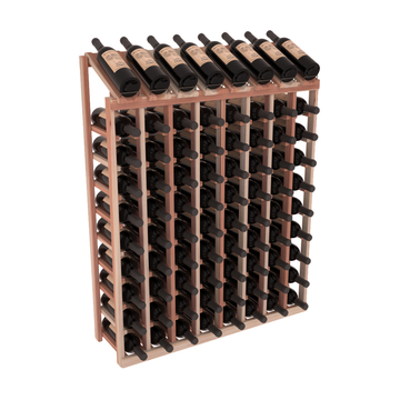 InstaCellar - 8 Column, 10R Display Top Rack in Redwood Unstained without WineSafe™ Satin Sealant