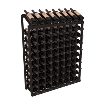 InstaCellar - 8 Column, 10R Display Top Rack in Redwood Black stained without WineSafe™ Satin Sealant