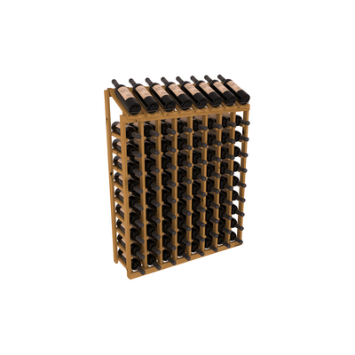 InstaCellar - 10 Column, 8R Display Top Rack in Alder Oak stained without WineSafe™ Satin Sealant