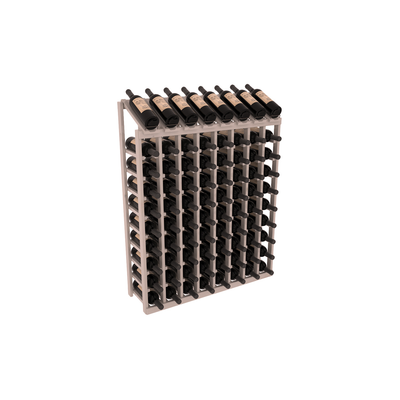 InstaCellar - 10 Column, 8R Display Top Rack in Alder Greywash stained with WineSafe™ Satin Sealant