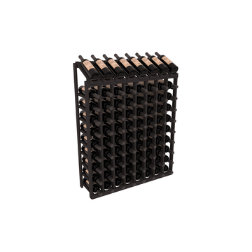 InstaCellar - 10 Column, 8R Display Top Rack in Grand Mahogany Black stained without WineSafe™ Satin Sealant