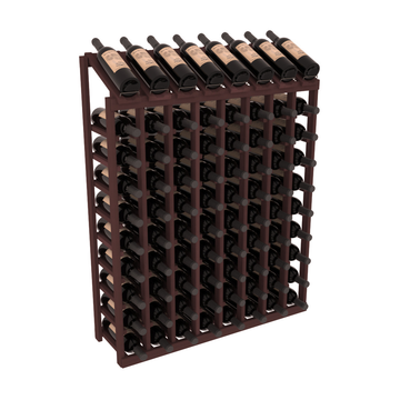 InstaCellar - 10 Column, 8R Display Top Rack in Redwood Walnut stained without WineSafe™ Satin Sealant