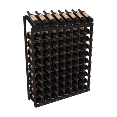InstaCellar - 10 Column, 8R Display Top Rack in Redwood Black stained without WineSafe™ Satin Sealant