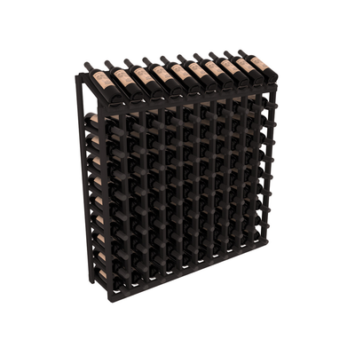 InstaCellar - 10 Column, 10R Display Top Rack in Grand Mahogany Black stained without WineSafe™ Satin Sealant