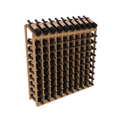 InstaCellar - 10 Column, 10R Display Top Rack in Pine Oak stained with WineSafe™ Satin Sealant