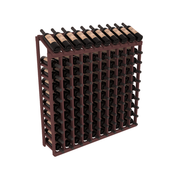 InstaCellar - 10 Column, 10R Display Top Rack in Pine Walnut stained without WineSafe™ Satin Sealant