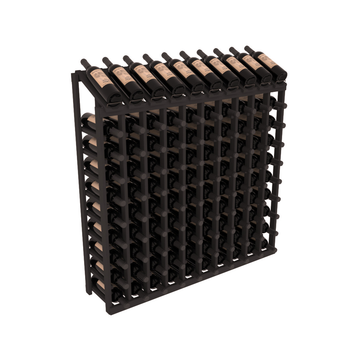 InstaCellar - 10 Column, 10R Display Top Rack in Pine Black stained without WineSafe™ Satin Sealant