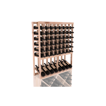 InstaCellar - 8 Column High Reveal Rack in Knotty Alder Unstained with WineSafe™ Satin Sealant