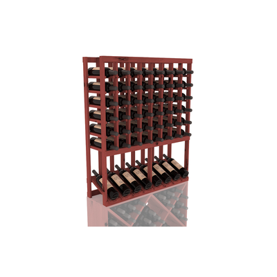InstaCellar - 8 Column High Reveal Rack in Knotty Alder Cherry stained without WineSafe™ Satin Sealant