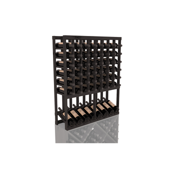 InstaCellar - 8 Column High Reveal Rack in Knotty Alder Black stained without WineSafe™ Satin Sealant