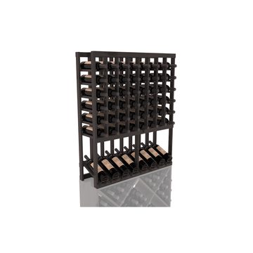 InstaCellar - 8 Column High Reveal Rack in Knotty Alder Black stained with WineSafe™ Satin Sealant