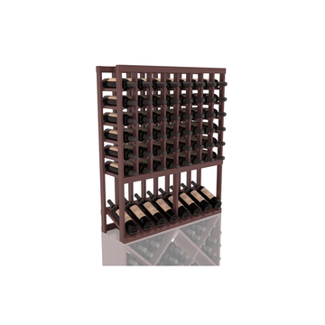 InstaCellar - 8 Column High Reveal Rack in Grand Mahogany Walnut stained with WineSafe™ Satin Sealant