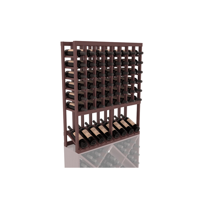 InstaCellar - 8 Column High Reveal Rack in Grand Mahogany Walnut stained with WineSafe™ Satin Sealant