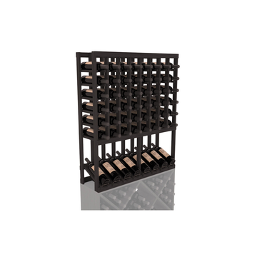 InstaCellar - 8 Column High Reveal Rack in Grand Mahogany Black stained without WineSafe™ Satin Sealant