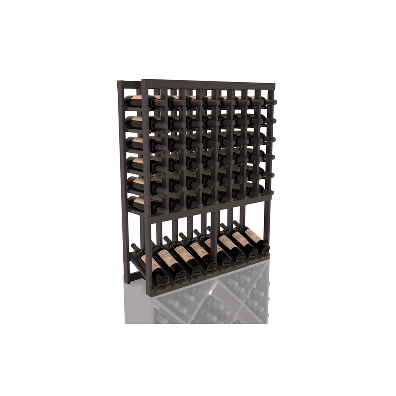 InstaCellar - 8 Column High Reveal Rack in Grand Mahogany Black stained with WineSafe™ Satin Sealant