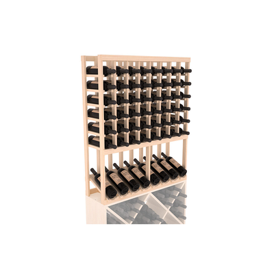 InstaCellar - 8 Column High Reveal Rack in Ponderosa Pine Unstained with WineSafe™ Satin Sealant