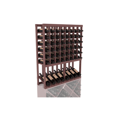 InstaCellar - 8 Column High Reveal Rack in Ponderosa Pine Walnut stained with WineSafe™ Satin Sealant