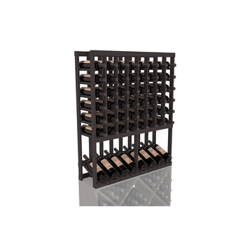 InstaCellar - 8 Column High Reveal Rack in Ponderosa Pine Black stained without WineSafe™ Satin Sealant
