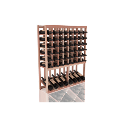InstaCellar - 8 Column High Reveal Rack in Premium Redwood Unstained with WineSafe™ Satin Sealant