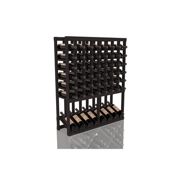 InstaCellar - 8 Column High Reveal Rack in Premium Redwood Black stained without WineSafe™ Satin Sealant