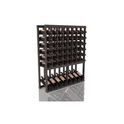 InstaCellar - 8 Column High Reveal Rack in Premium Redwood Black stained with WineSafe™ Satin Sealant