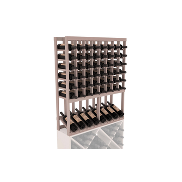 InstaCellar - 8 Column High Reveal Rack in Premium Redwood Greywash stained without WineSafe™ Satin Sealant