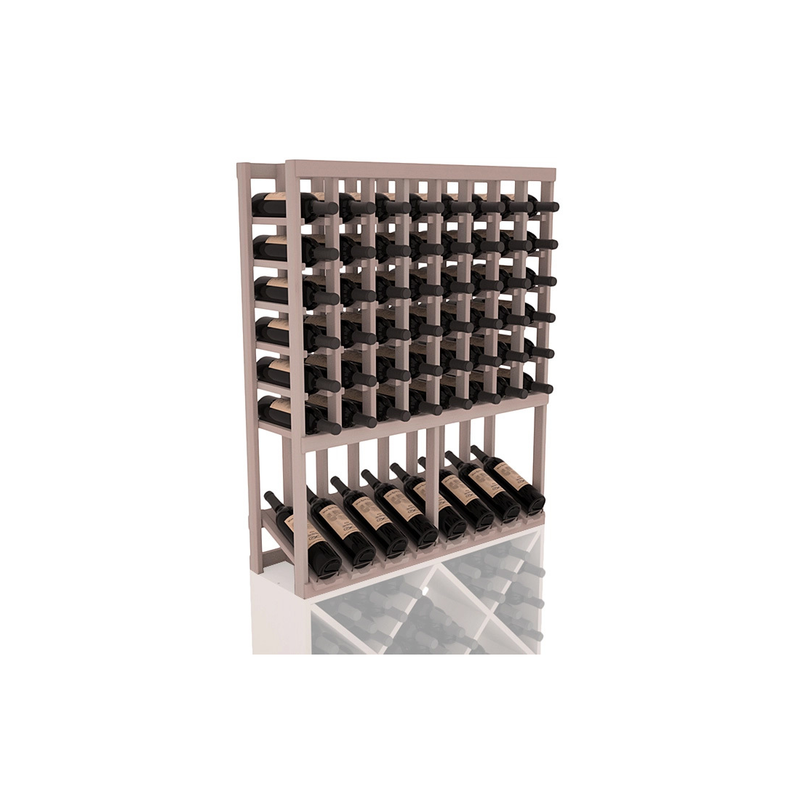 InstaCellar - 8 Column High Reveal Rack in Premium Redwood Greywash stained without WineSafe™ Satin Sealant