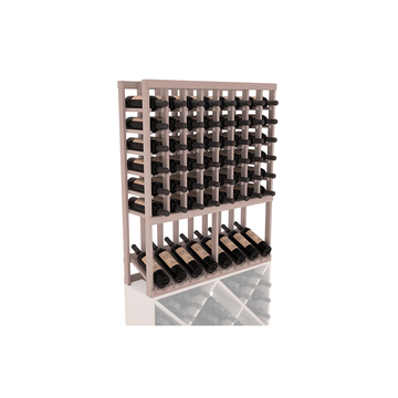 InstaCellar - 8 Column High Reveal Rack in Premium Redwood Greywash stained with WineSafe™ Satin Sealant