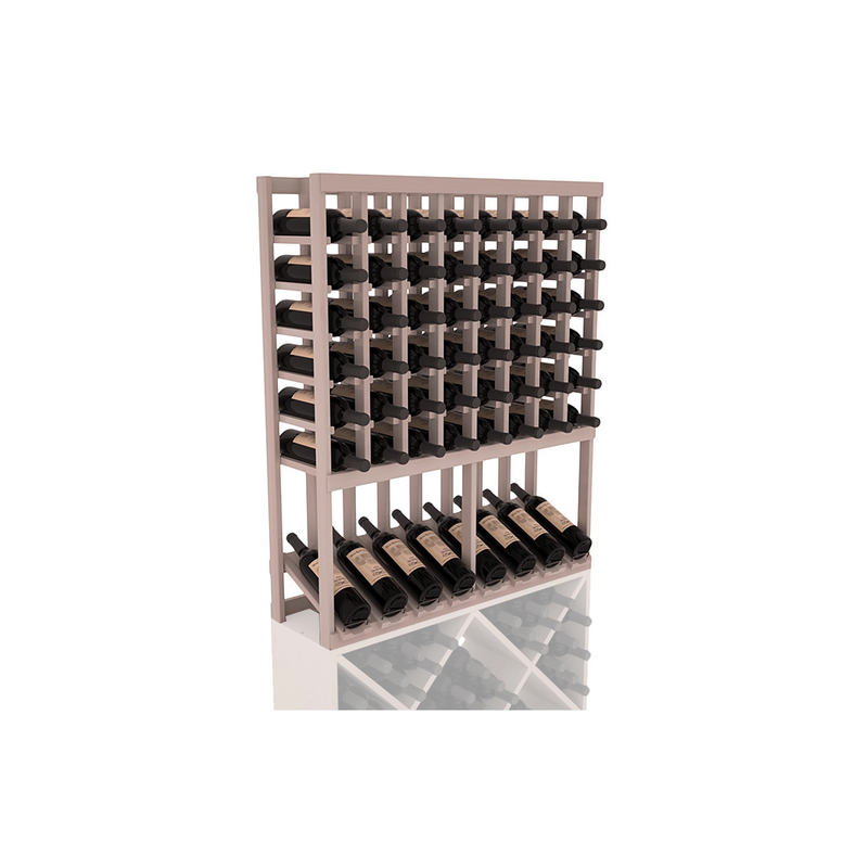 InstaCellar - 8 Column High Reveal Rack in Premium Redwood Greywash stained with WineSafe™ Satin Sealant