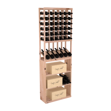 InstaCellar - 6 Column High Reveal Case Bin Combo in Knotty Alder Unstained without WineSafe™ Satin Sealant