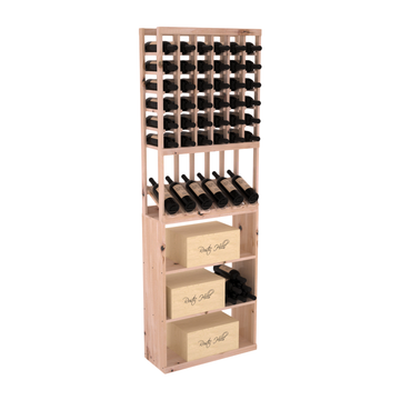 InstaCellar - 6 Column High Reveal Case Bin Combo in Knotty Alder Unstained with WineSafe™ Satin Sealant