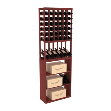 InstaCellar - 6 Column High Reveal Case Bin Combo in Grand Mahogany Cherry stained without WineSafe™ Satin Sealant