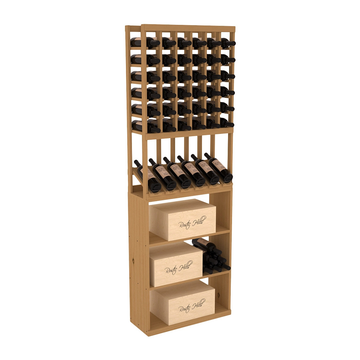InstaCellar - 6 Column High Reveal Case Bin Combo in Ponderosa Pine Oak stained without WineSafe™ Satin Sealant