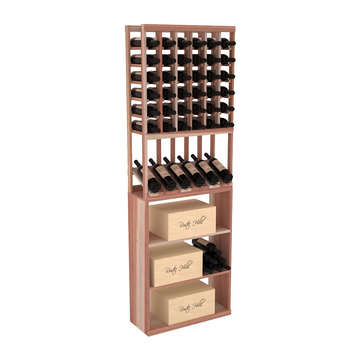InstaCellar - 6 Column High Reveal Case Bin Combo in Premium Redwood Unstained without WineSafe™ Satin Sealant