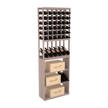 InstaCellar - 6 Column High Reveal Case Bin Combo in Premium Redwood Greywash stained without WineSafe™ Satin Sealant